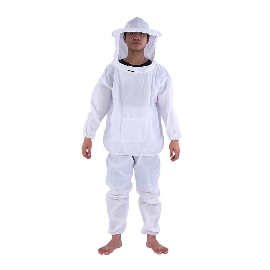 Beekeeping Jacket Smock Veil Bee Keeping Suit Hat Pull Over Protective Equipment
