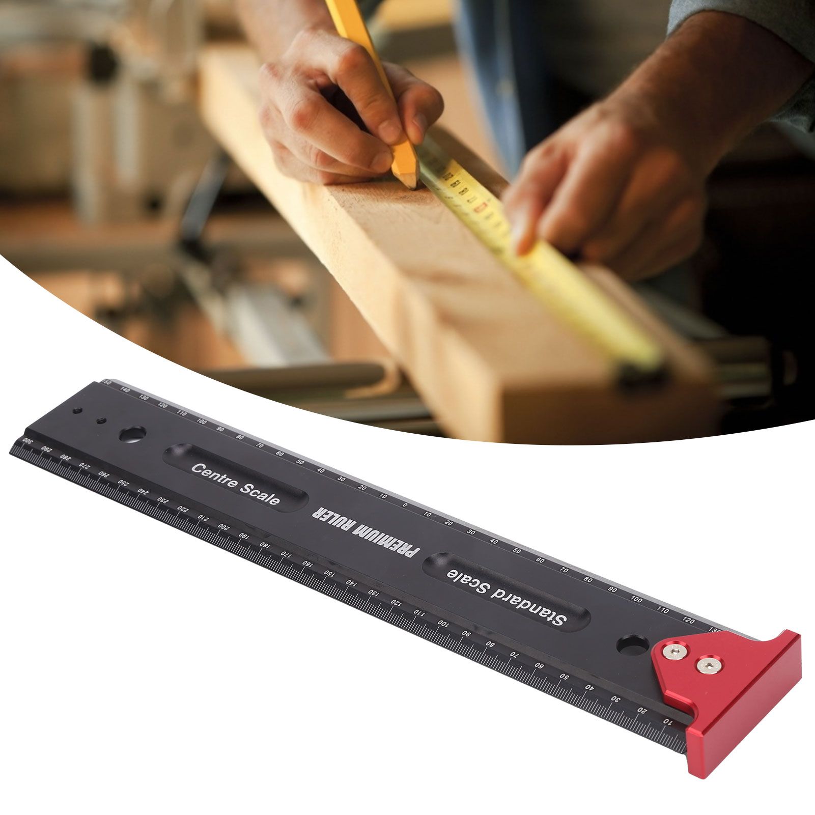 Straight Ruler for Woodworking Measuring Multifunctional Aluminum Alloy Industrial Supplies