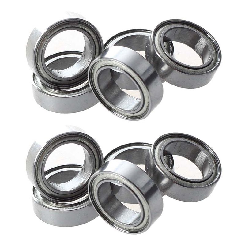 10 Pcs 8 X 12 X 3.5mm Double Shielded Deep Groove Ball Bearings MR1280Z