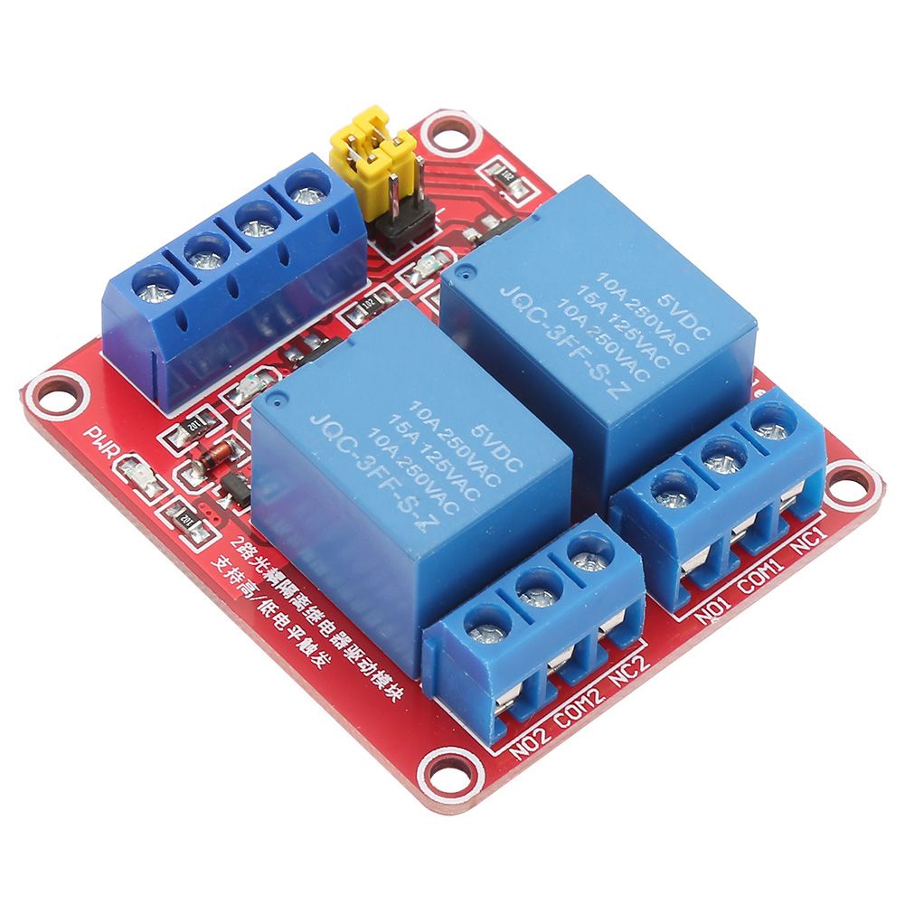 Relay Module Optocoupler Isolation Stable User-Friendly with for 2 Channel Strong Driving Ability 3.1Mm Hole Diameter