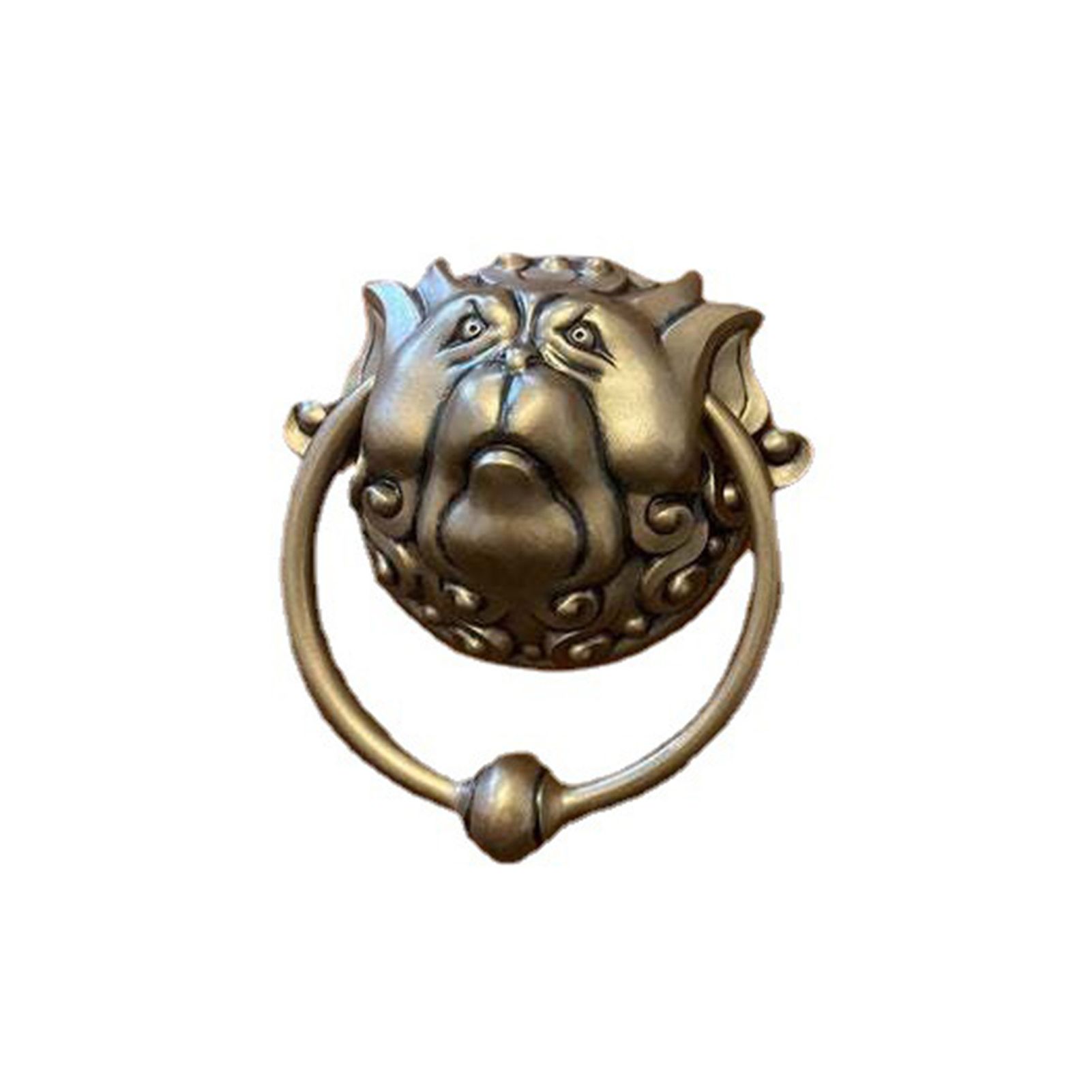 Door Knocker Vintage Vivid Resin Dragon Mouth Gate Handle Ring for Home