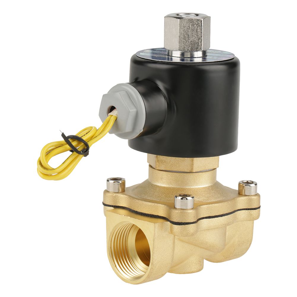 12V DC G3/4" N/O Normally Open Type Brass Electric Solenoid Valve for Water Air