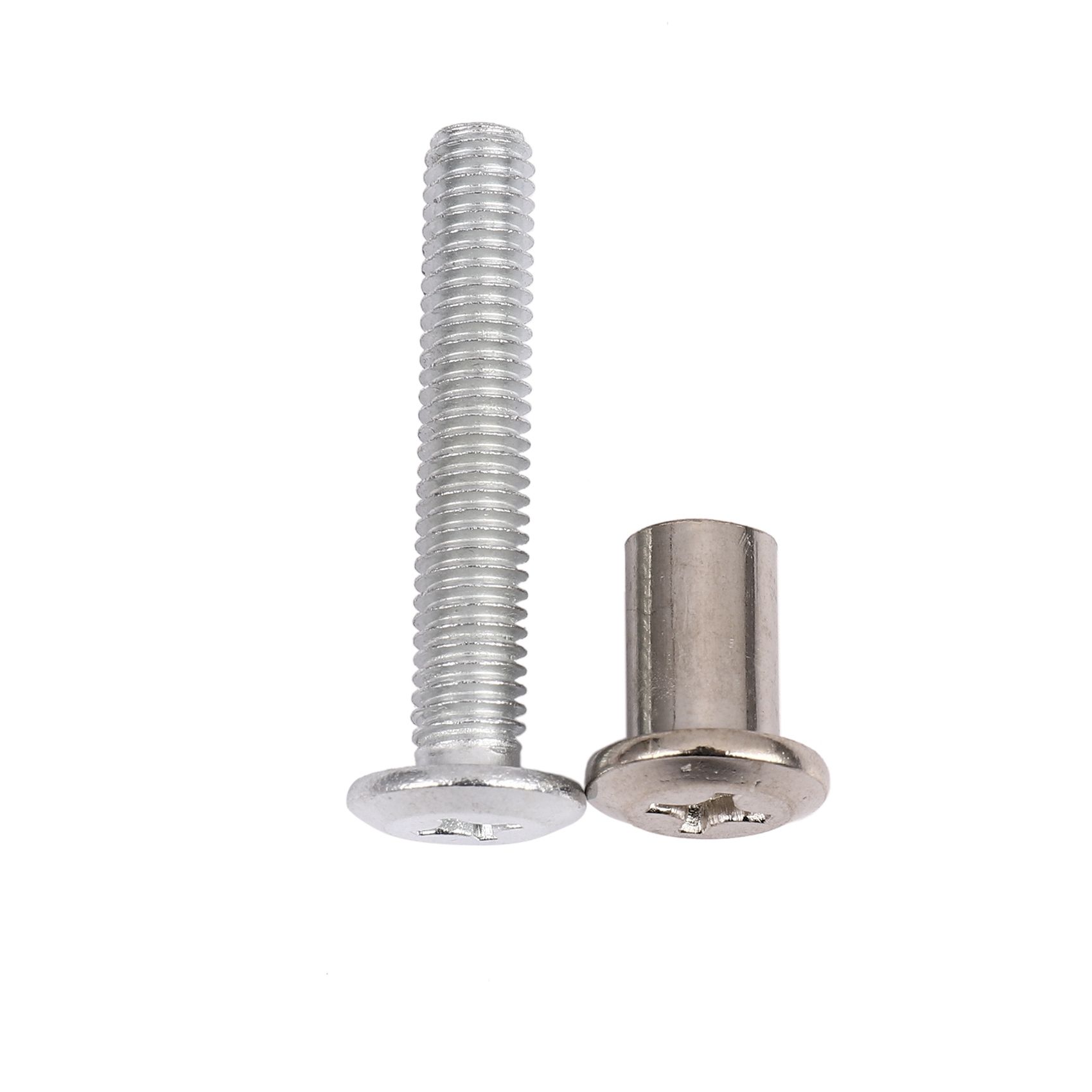 Furniture 6X35mm Cross Countersunk Screw Bolts Barrel Nuts 50Sets