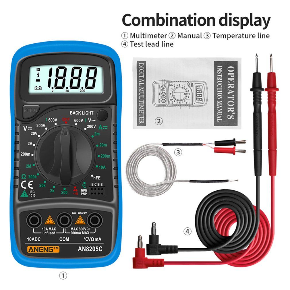 Multi Function High Precision Multimeter Volt Resistance Tester Current Meter