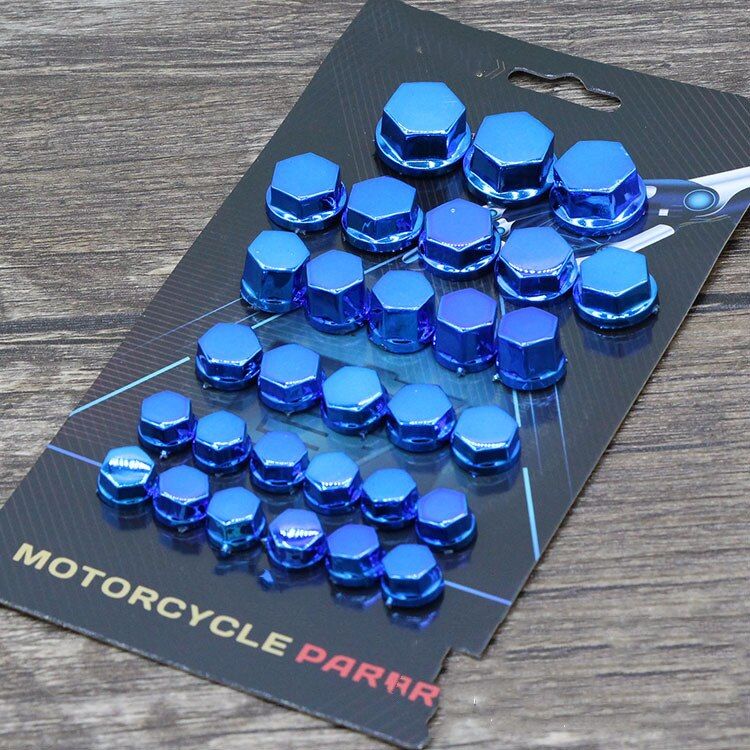 Universal 30 PCs Decorative Bolt Screw Cover Cap for Motorcycle Ornamental Molding