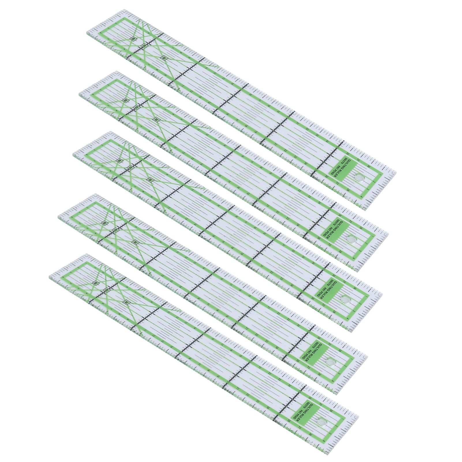 Quilting Ruler Double Color Grid Lines Cutting for Sewing Craft 300x50x3mm