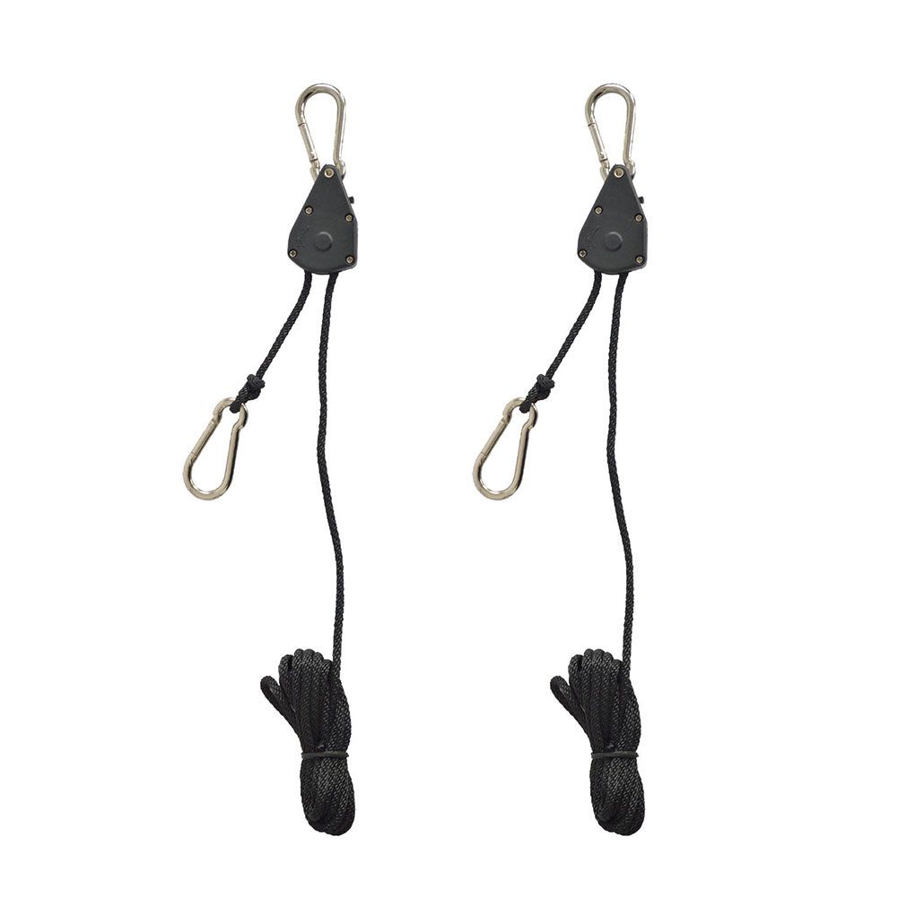 2Pcs Durable Greenhouse Growth Light Rope Hanger Adjusle Pulley Ratchet