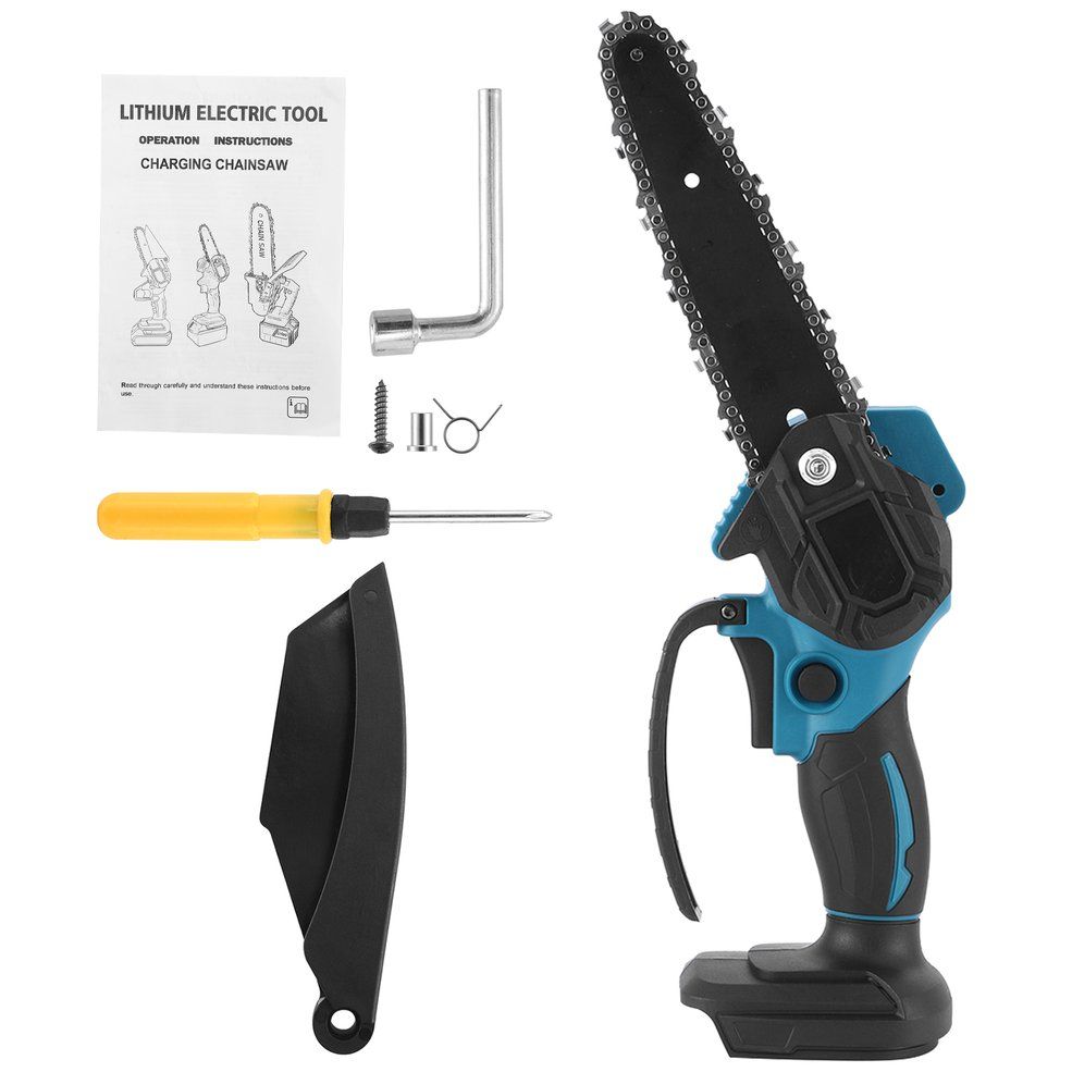 6" Mini Electric Chainsaw With  Indicator Rechargeable Woodworking Tool
