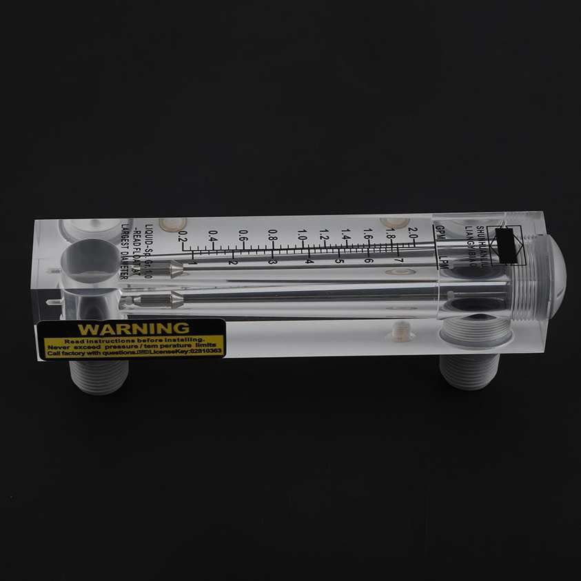 0.2-2GPM/1-7LPM Panel Type Glass Liquid Flowmetre Water Flow Meter Measurement