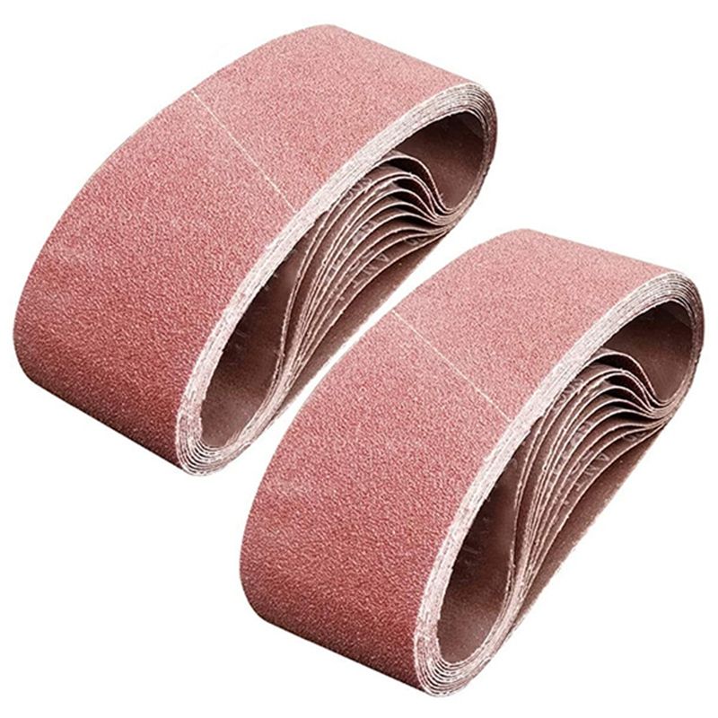 20 PCS 3 x 21 Inch Sanding Belts 80 Grit Aluminum Oxide Sanding Belt Premium Sandpaper for Portable Belt Sander