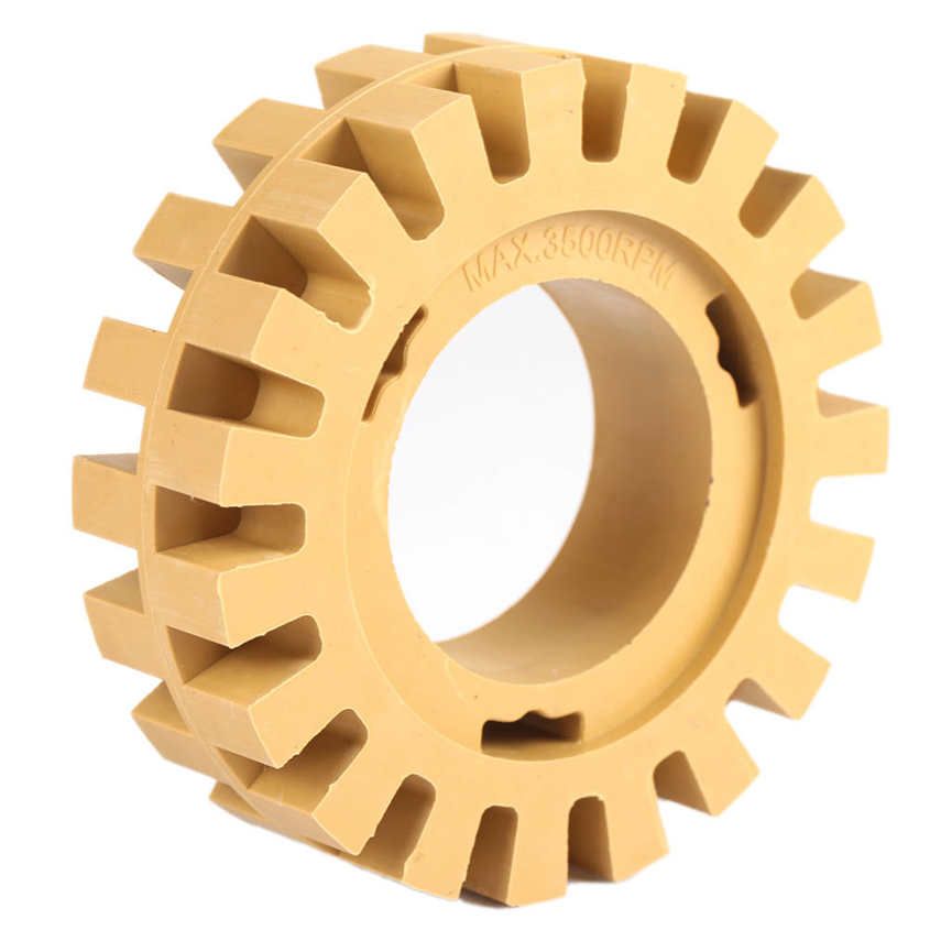 Rubber Eraser Wheel Teeth Shape Adhesive Remover Heavy Duty 100mm 4” Practical for Truck Removing Stickers Vinyl Boat