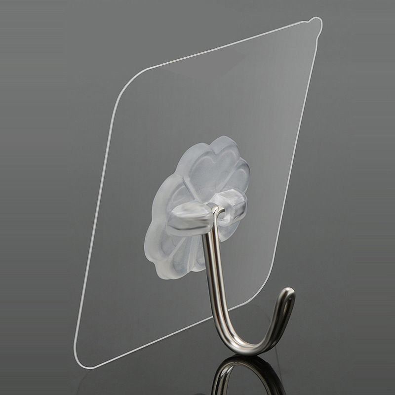 5 pscTransparent Strong Self Adhesive Wall Hook Magic Kitchenware Storage Rack Wall Hanger Kitchen Bathroom Accessories