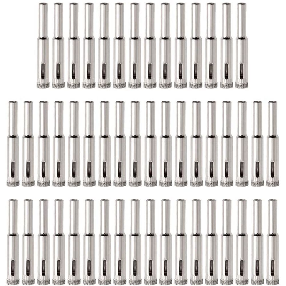 50 Pcs Diamond Coated Drill Bit for 8 mm Diamond Pointed Hole Saw, for Ceramic Tiles, Glass, Kitchen Ceramics, Marble