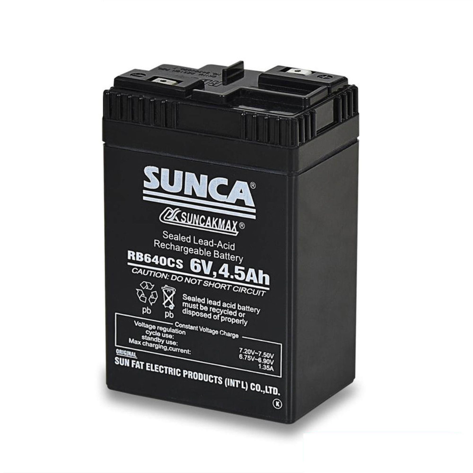 ,,Battery Rechargeable,,, Sealed Lead-Acid Battery,,, Sunnca (K) 6v.,,4.5Ah.....AHN
