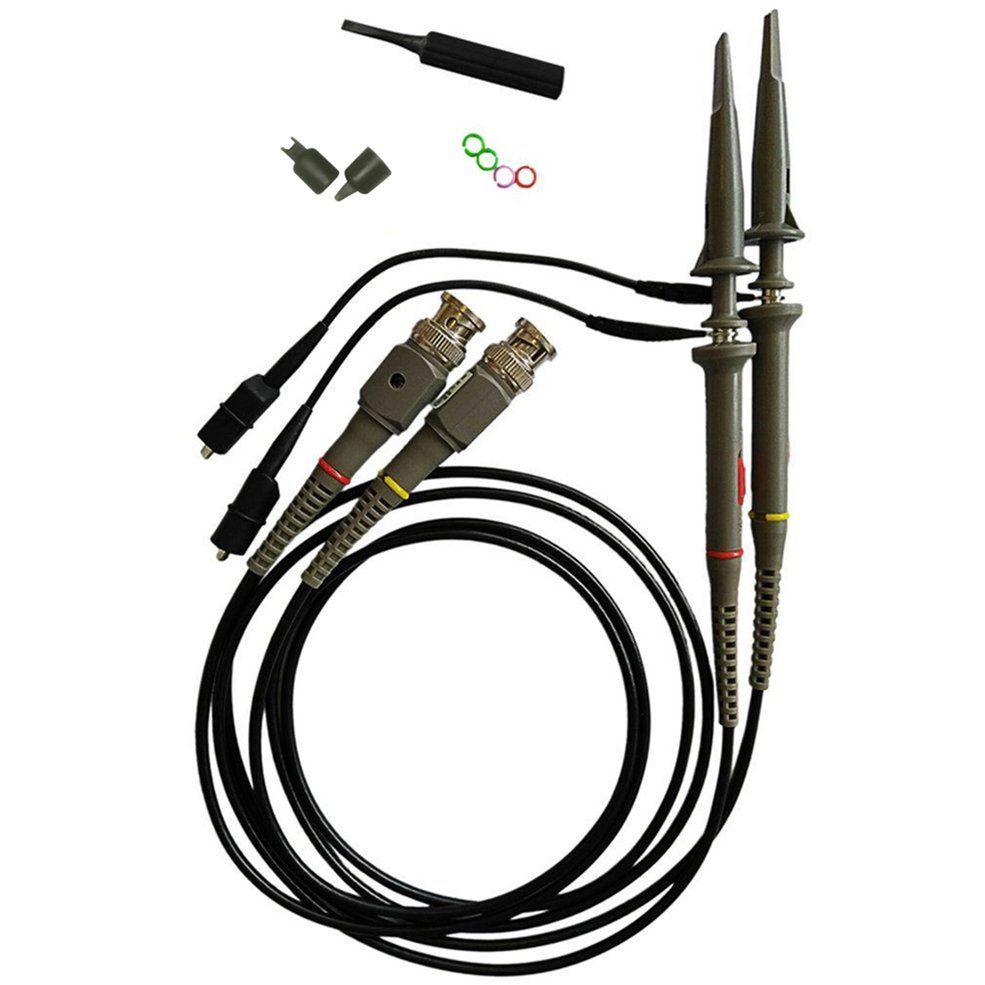 HA Two P6100 DC 100MHZ Oscilloscope Scope Clip Probe 100MHz For Tektronix HP-Gray