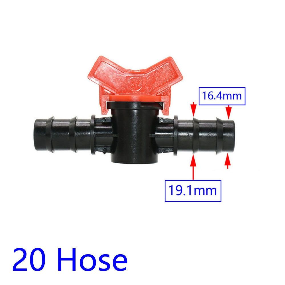 Garden Tap Pe Hose Connector Mini Valve With thread 1/2 3/4" For 1/4" 3/8" 16/20/25mm Water Tube Irrigation Valve Waterstop Cran