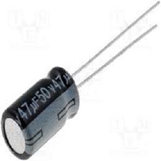 2pc   47 UF 50V Mini Radial Electrolytic Capacitor
