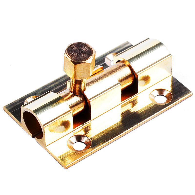 1.5-inch Long Brass Door Latch Sliding Lock Barrel Bolt aurum