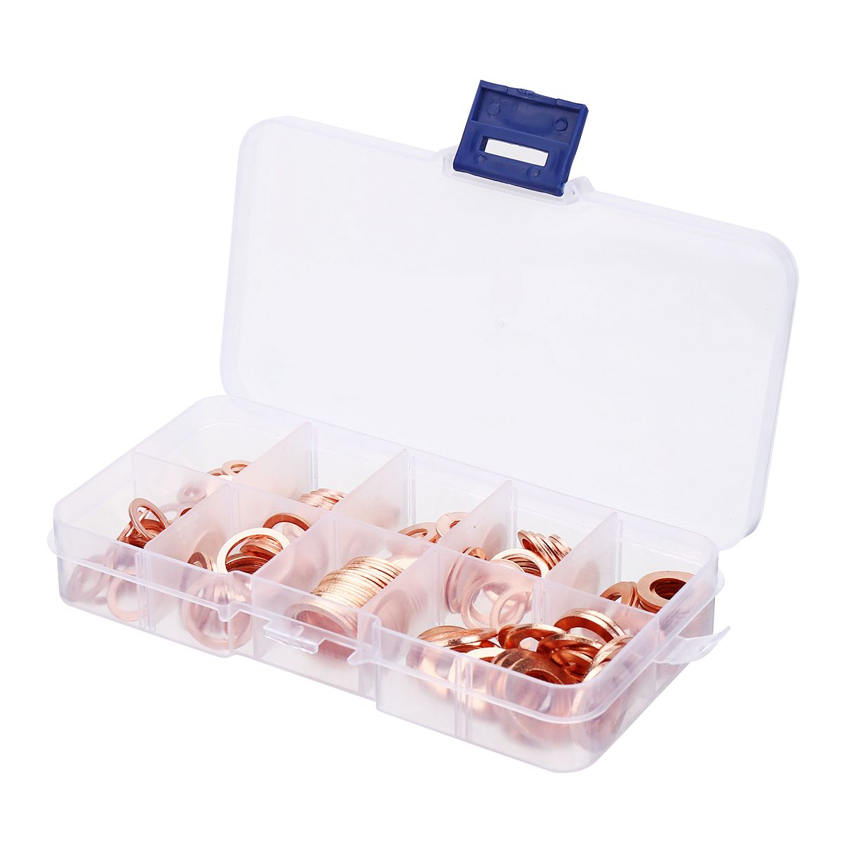 Accessories 200Pcs Assorted Copper Washer Gasket Set Flat Ring Seal Assortment Hardware Kit