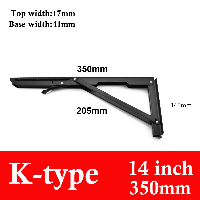 【BestGO】2Pack 8-20 Inch White Triangle Corner Bending Bracket Adjustable Mounted Wall Bearing Durable Shelf Bracket  Home Table Bench