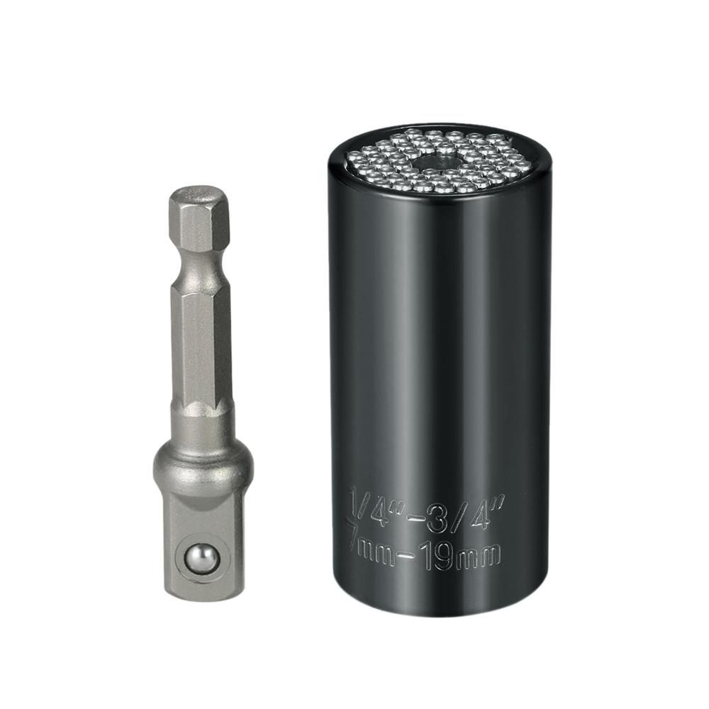 7mm-19mm Multi-functional Universal Socket Metric Wrench Power Drill Adapter Socket Set Professional Repair Tools