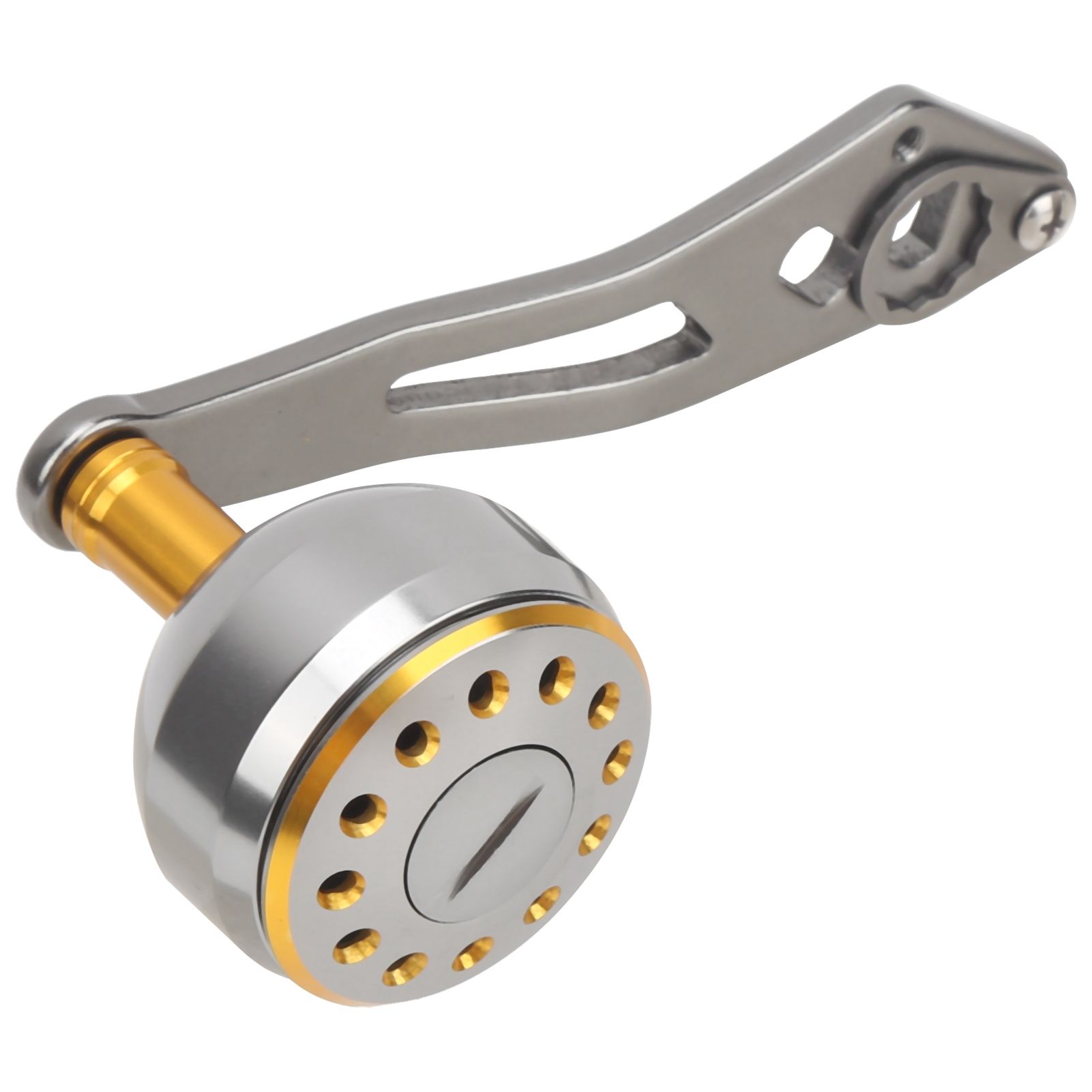 Fishing Reel Handle Grip 360° smoothly rotation Aluminum Alloy Baitcasting Rocker Arm Replacement 8x5mm