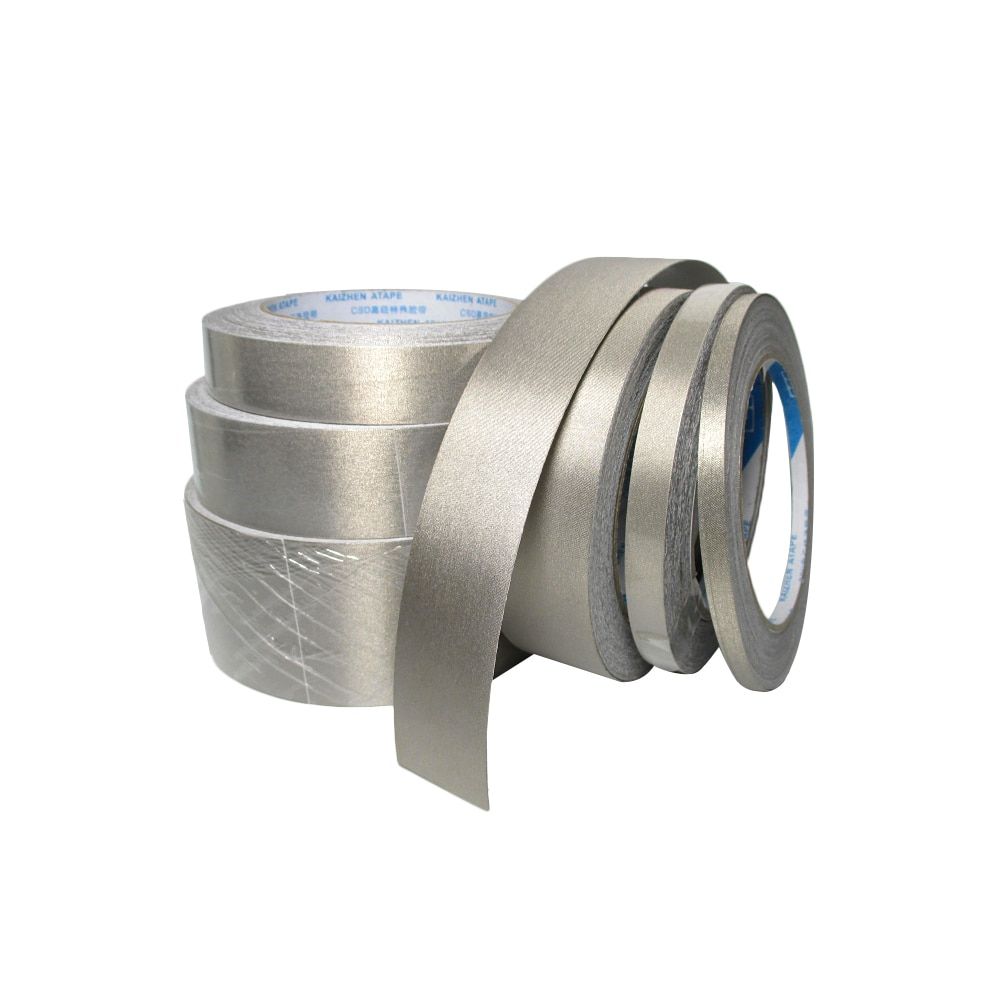 20M Conductive Tape Double-sided Conductive Anti-interference Shielding Electromagnetic Wave Radiation-Proof Silver Gray Tape
