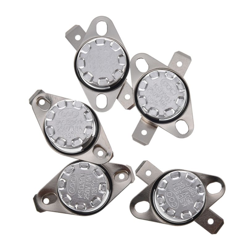 JAERBEE KSD301 250V 10A Thermostat Temperature Control Switch 135 Celsius N.C 5 Pcs
