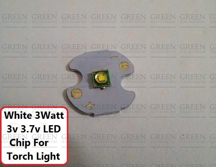 White 3Watt LED Chip 3.1v 3.7v 3W With Metal Plate Heatsink Heat Sink Aluminum Base 16mm PCB DIY For Torch Light