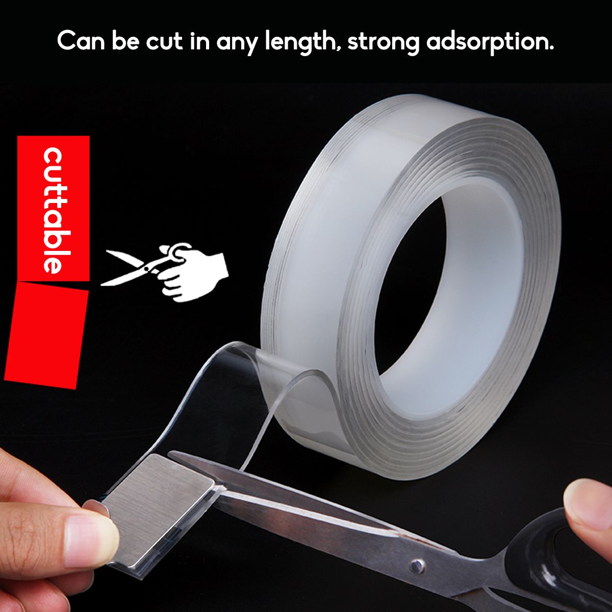 1/2/3/4/5M Multifunctional Double-Sided Traceless Tape PU Gel Sticker Washable Removable Purism