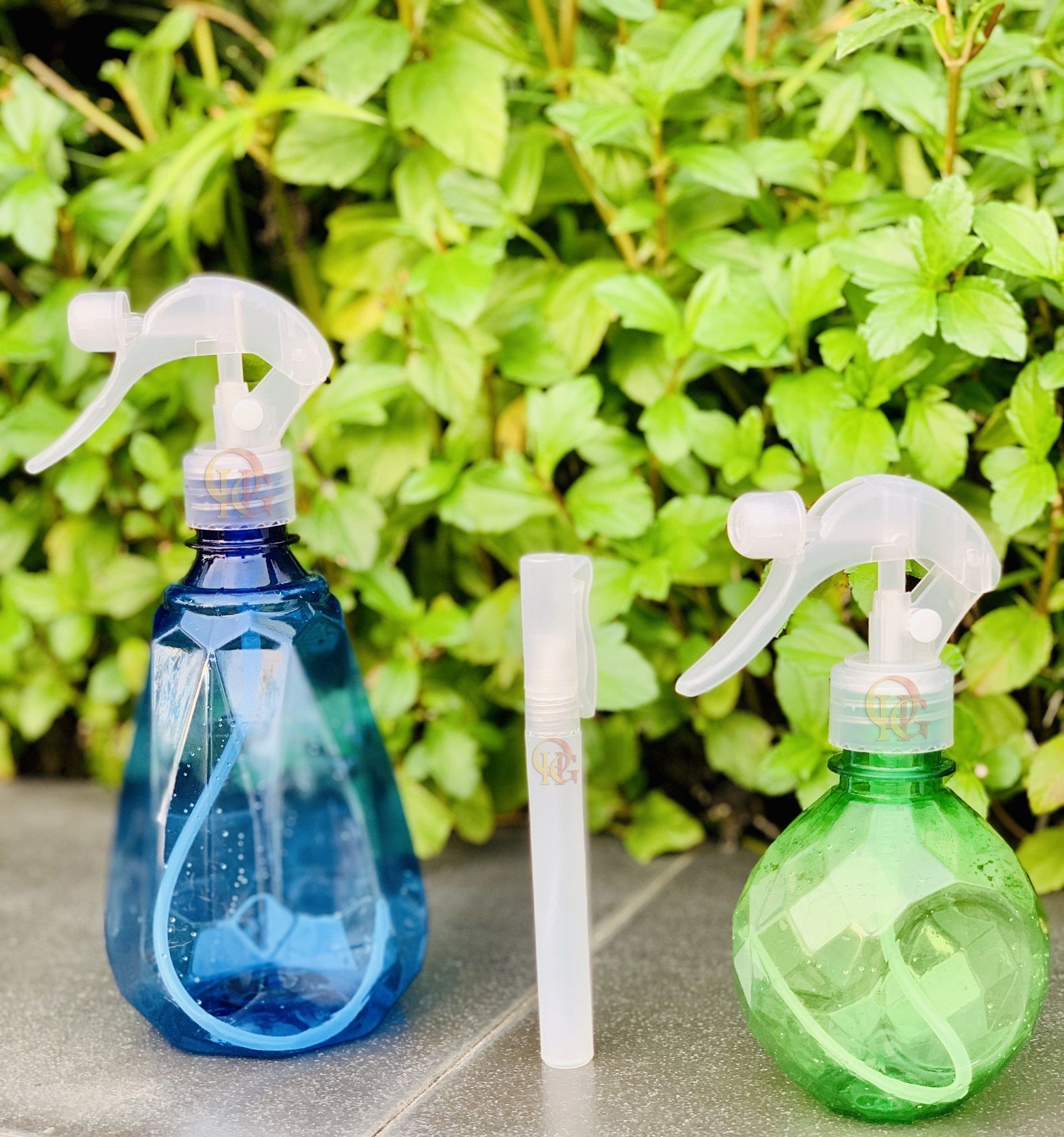 3pcs Combo 1pc Spray Bottle 500ml, 1pc Pen Spray 10ml & 1pc Spray Bottle 100ml with LOCK Switch Nozzle Flower Garden Sanitizer Water Disinfection Cute Portable Sprayer (Blue, Purple, Magenta, Green, Transparent/White) by OHG