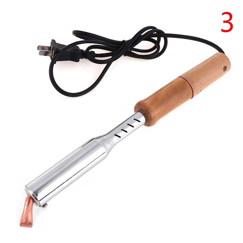 220V Heavy Duty High Power Electric Soldering Iron Chisel Tip Wood Handle 75W 100W 150W 200W