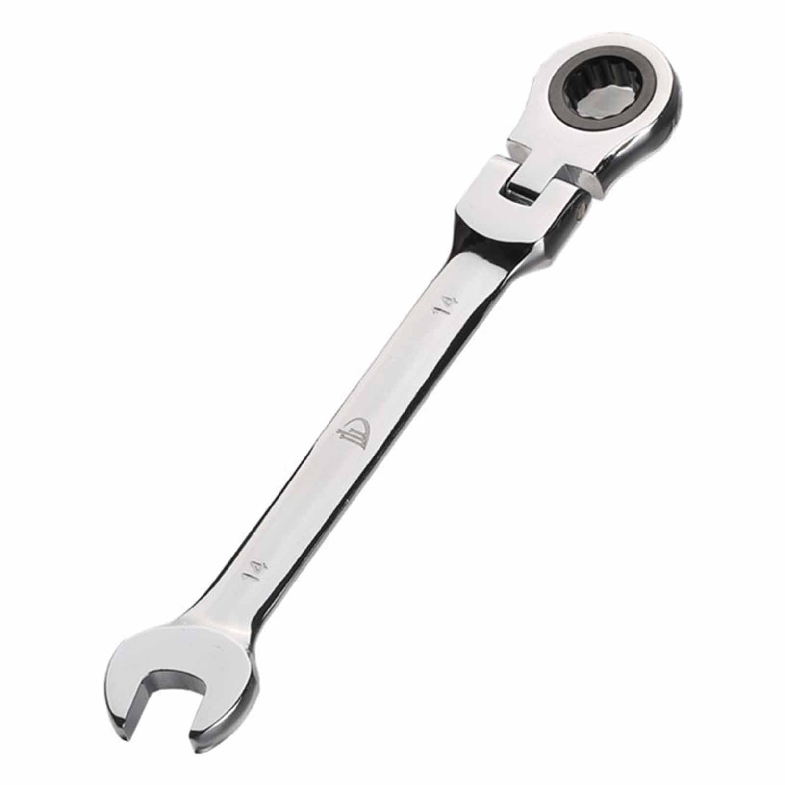 8-19mm Wrench Compact Adjustable Head 180-degree Rotary Professional 72-tooth Ratchet Spanner for Vehicle Maintenance
