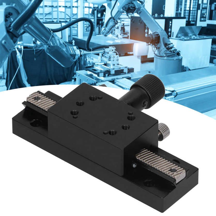 Linear Translation Stage X Axis Dovetail Manual Trimming Platform Aluminum Alloy Gear Slide HC30‑A100
