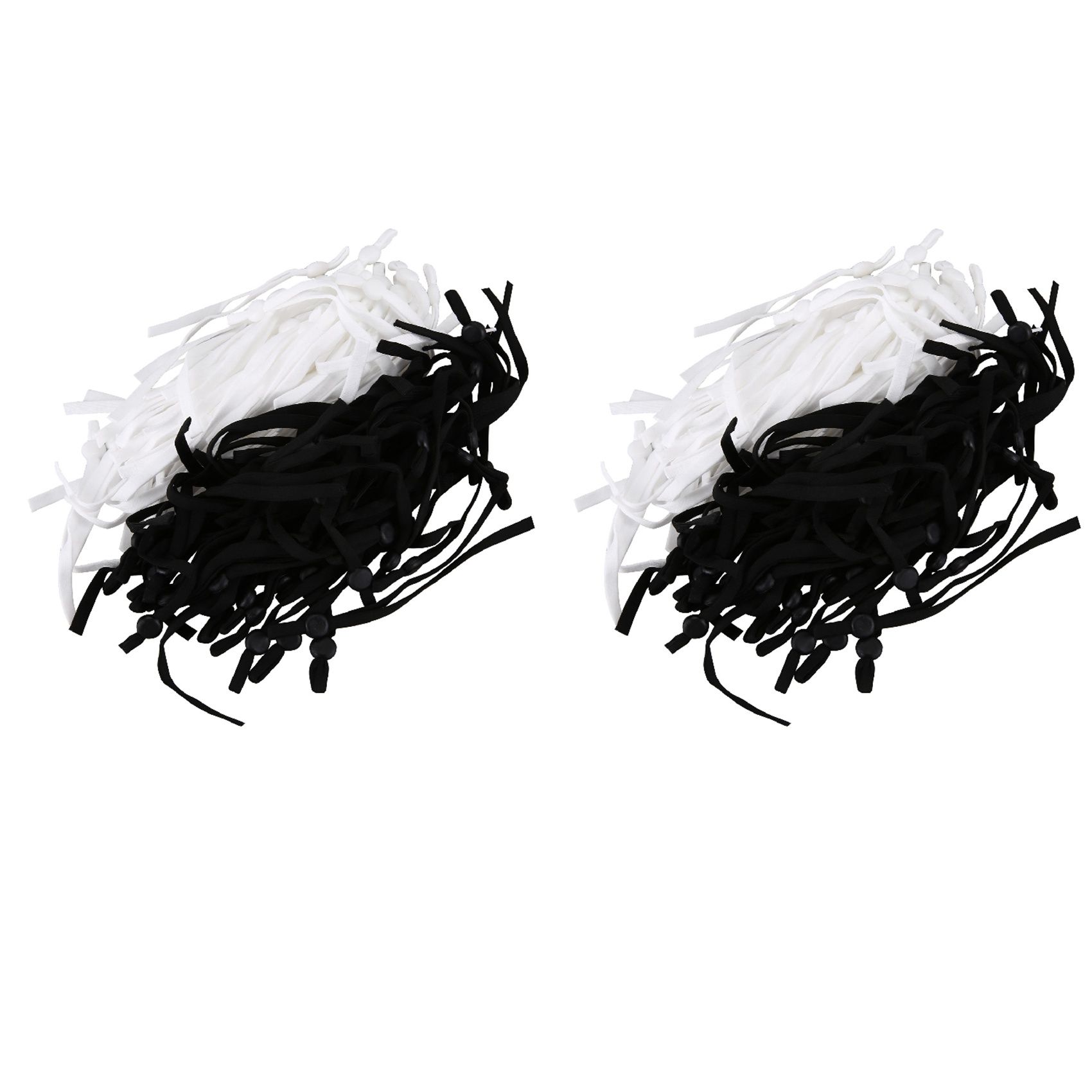 200 Pcs Sewing Elastic Band Cord with Adjustable Buckle Stretchy Mask Earloop Lanyard Earmuff Rope DIY Making Supplies