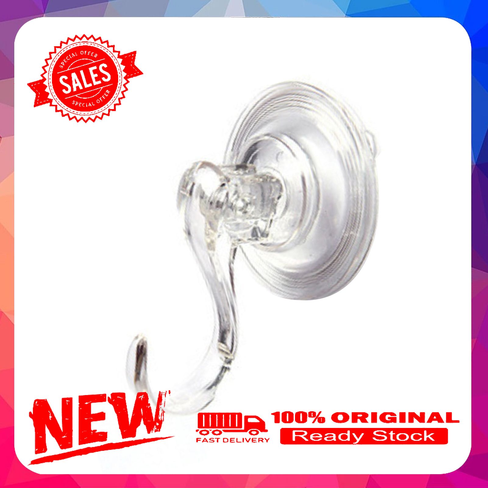 Hook Punch Free Household Supplies Plastic Vacuum Suction Cup Hooks for Home