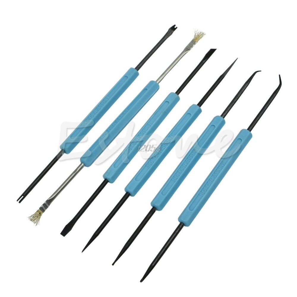 6Pcs Welding Solder Soldering Station Iron Tool Electronic Heat Assist Set T12 Drop ship