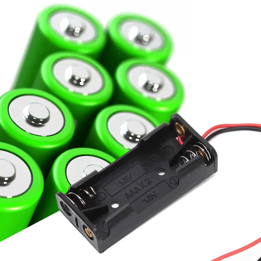 10pcs 2x 3x AAA Holder Power Case Plastic Box with Wire Lead