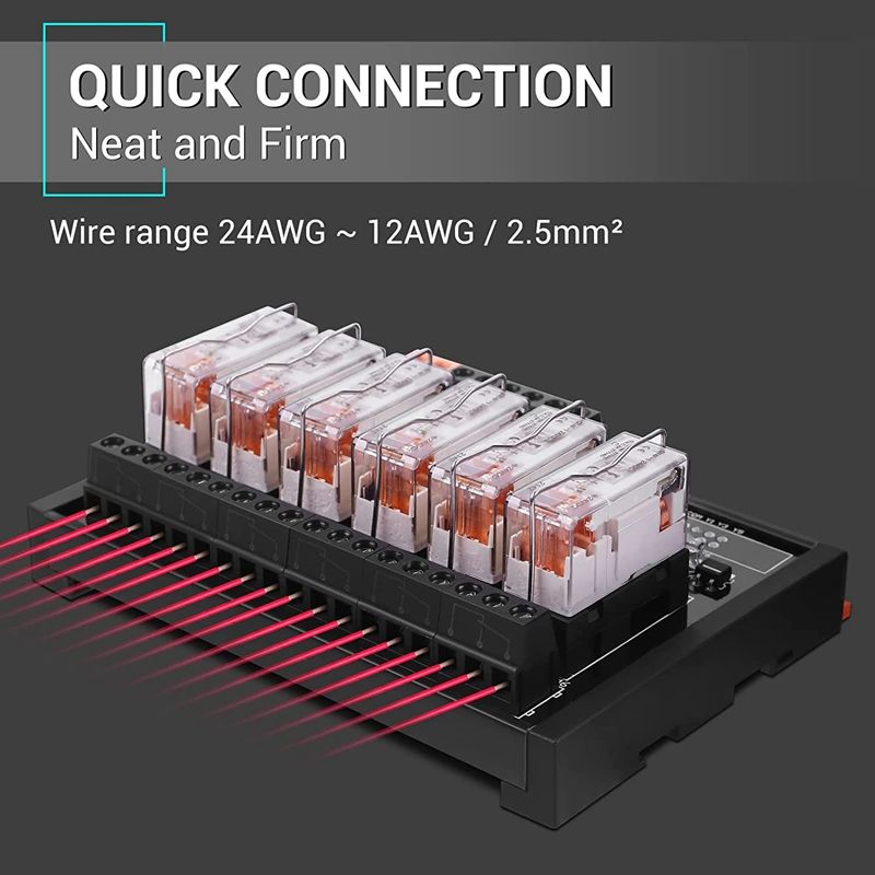 DC 24V Relay Module,6 Channel Switch Module with Isolated Optocoupler