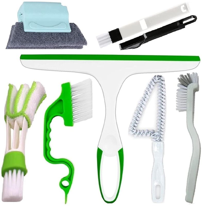 BRADOO Window Groove Cleaning Bursh Set Track Cleaning Tools,Door Window Sliding Track Crevice Space Corner Cleaning Brush