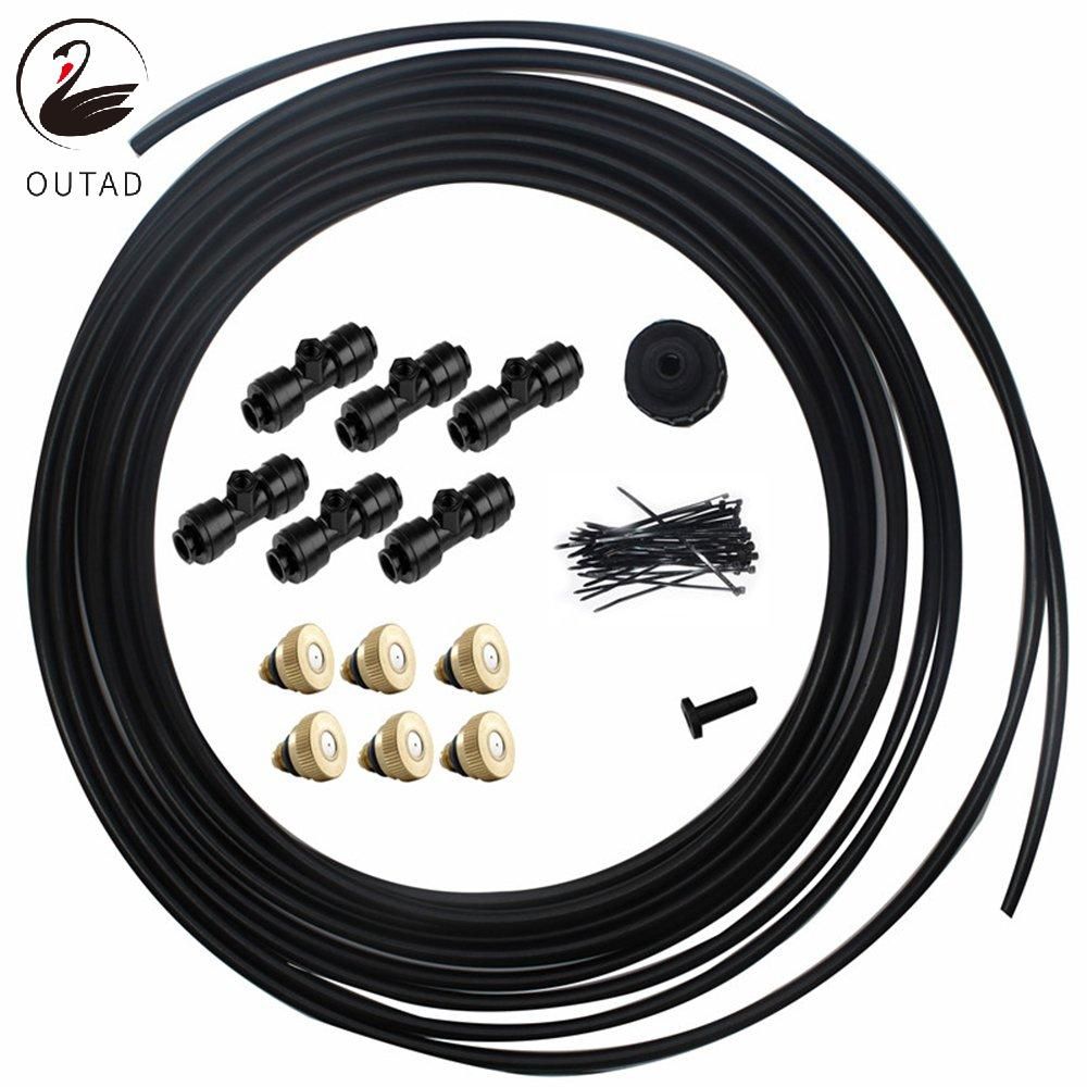 Fan Cooler Water Cooling Patio Mist Spray Irrigation System Watering Kit
