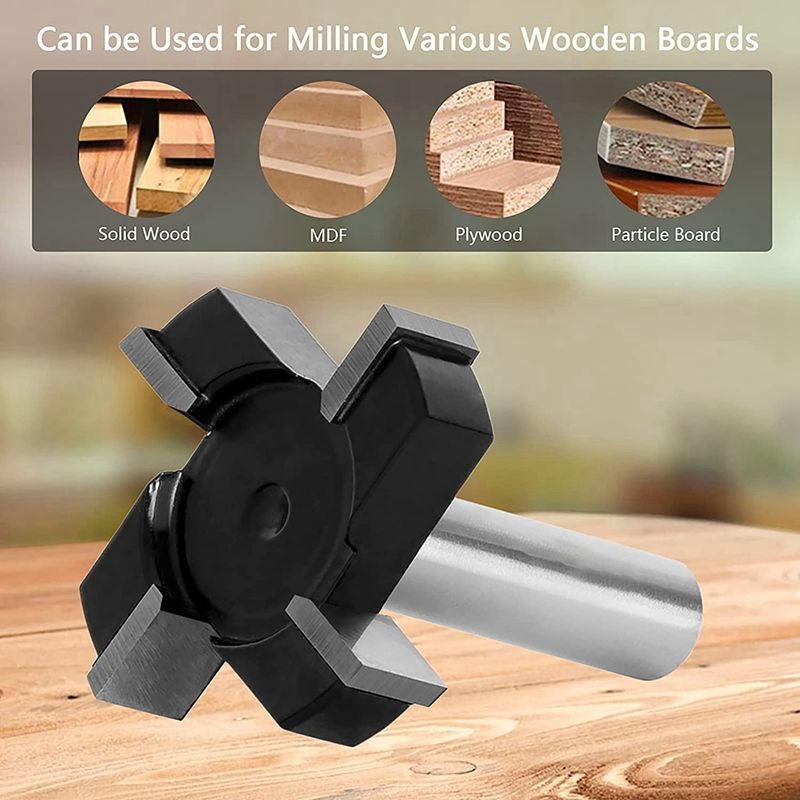 CNC Surfacing Router Bit Shank,Flattening Router Bit Carbide Planer Router ,Milling Cutter Planing Woodworking Tool