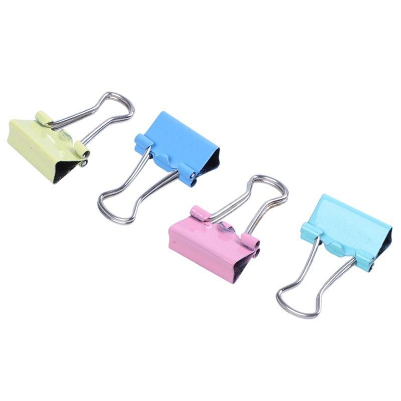 JAERBEE 60 Pcs Metal Assorted Color File Paper Binder Clips