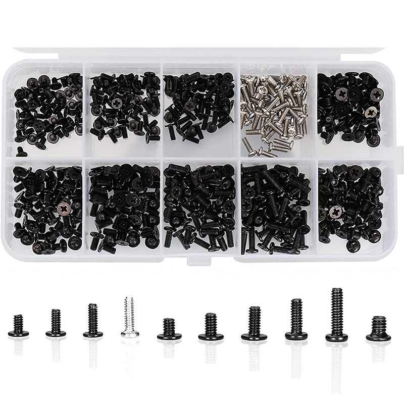 1000Pcs M2 M2.5 M3 Laptop Notebook Computer Screw Kit Set for IBM HP Dell Lenovo Samsung Sony Toshiba Gateway Acer