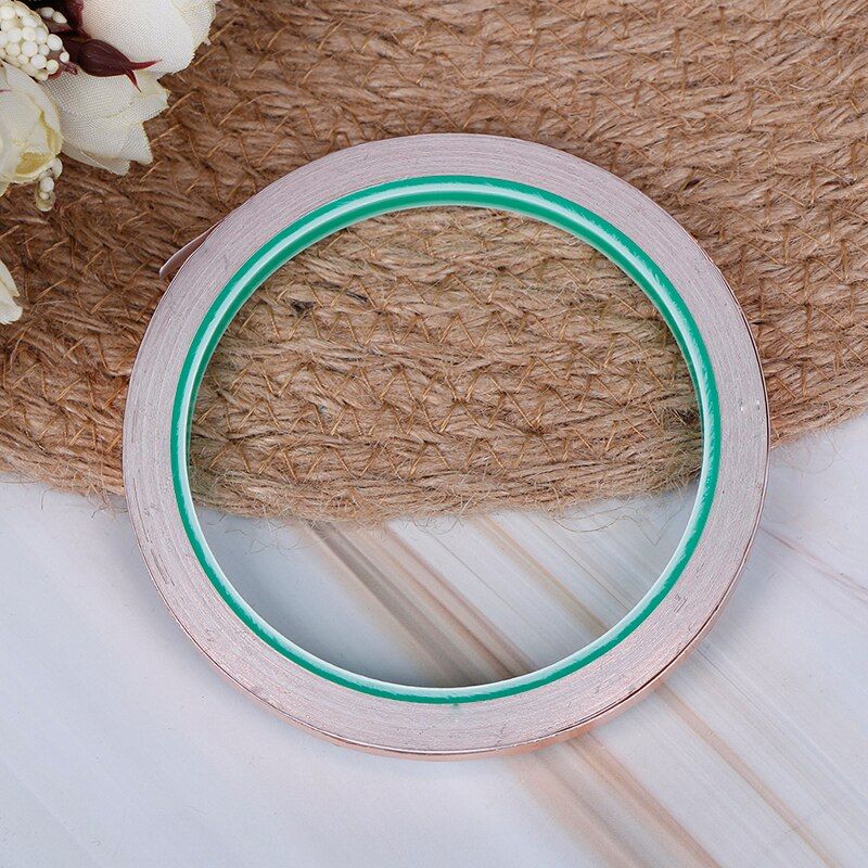 Conductive Self Adhesive Heat Insulation 6mmx10mDouble Sided Conduct Copper Foil Shielding Tape