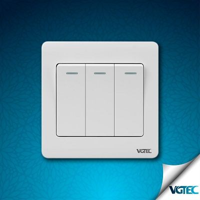 VGTEC - 3 gang 1 way switch (Regular series)