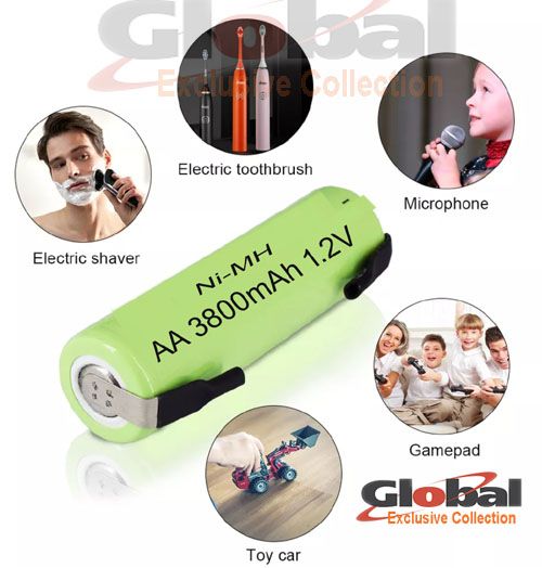 1.2V 3800 mAh (For Trimmer Battery) Rechargeable Heavy Duty Aa Battery Ni-Cd.-Batteries for Kemei, Htc, Gami, Trimmer.1 Pcs