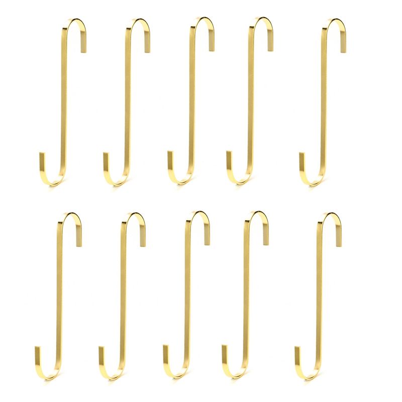 8-Inch S-Shaped Hook Hanging Flat Hook Heavy-Duty S Hook Hook for Kitchen Utensils Towels Clothes (10-Piece Set)