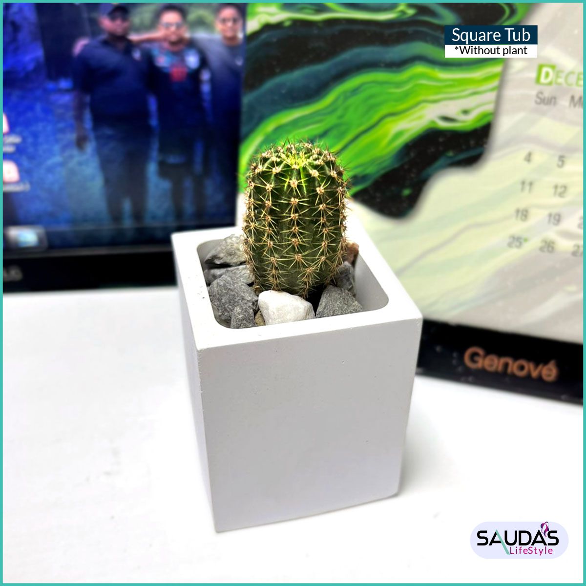 Flower Tub / Best for Small tree / Showpiece Home Decoration, 2 x 2 x 2.4in