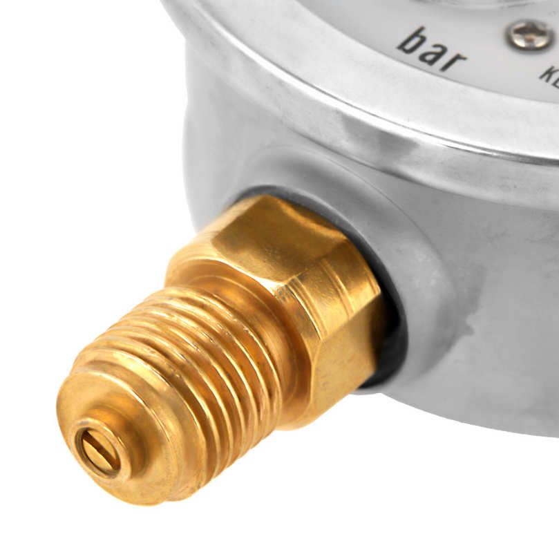 /4 63mm Dial Hydraulic Water Pressure Gauge Meter 0-250Bar 0-3750PSI